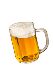 Beer glass isolated on the white background