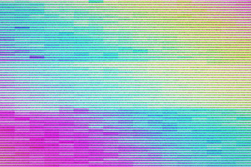 Rainbow and abstract background. Bad TV. Glitch effect. Colorful pattern. Backdrop and empty template with space for text or image.