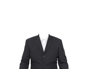 Suit Without Head on White Background