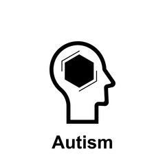Human mind, autism icon. Element of human mind icon for mobile concept and web apps. Thin line Human mind, autism icon can be used for web and mobile