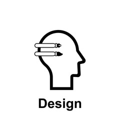 Human mind, design icon. Element of human mind icon for mobile concept and web apps. Thin line Human mind, design icon can be used for web and mobile