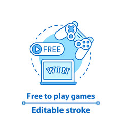 Free to play concept icon