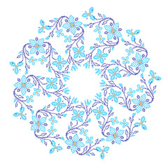 Circular vector ornament on white background