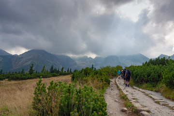 Stunning view of mountain trails in Tatra Mountains