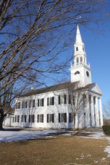 typical white new england church