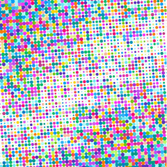 Multicolored  dots on white background   