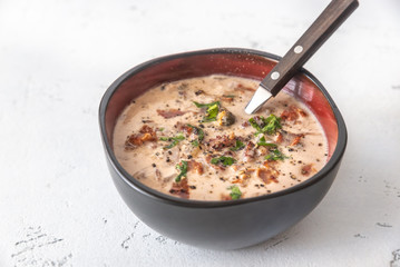 Bowl of clam chowder