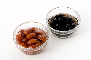 金時豆と黒豆の煮豆