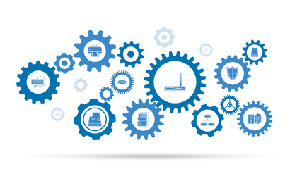 Modem icon. From computer parts set