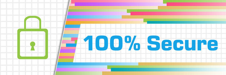 Secure Hundred Percent Colorful Background Squares Grid 