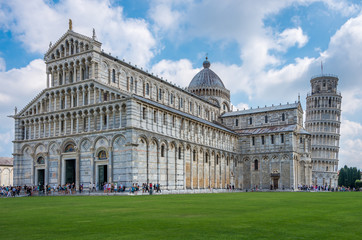 Fototapeta premium View of the Pisa Cathedral Santa Maria Assunta on the Square of Miracles in Pisa, Tuscany, taly.