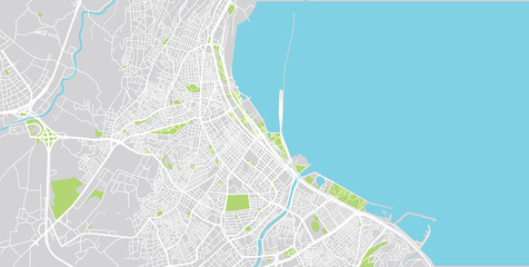 Urban vector city map of Samsun, Turkey