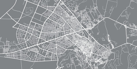 Urban vector city map of Diyarbakir, Turkey