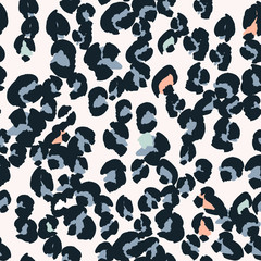 Leopard seamless pattern design. Vector illustration background