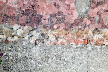 Detail of red and gray wall
