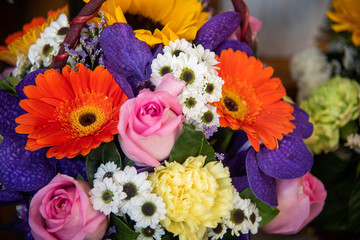 mixed flowers background