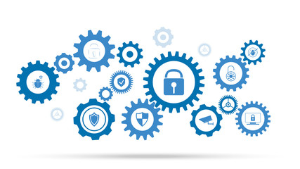 Lock icon. From cyber security set