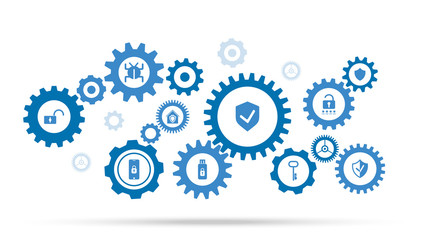 Shield check icon. From cyber security set