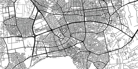 Naklejka premium Urban vector city map of Antalya, Turkey