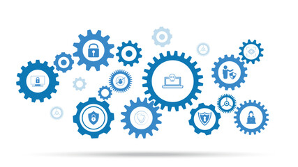 Email with malware and laptop concept icon. From cyber security set