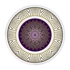 Floral Ornament In Geometric Style. Vector Illustration. Oriental Pattern. Indian, Moroccan, Mystic, Ottoman Motifs. Anti-Stress Therapy Pattern