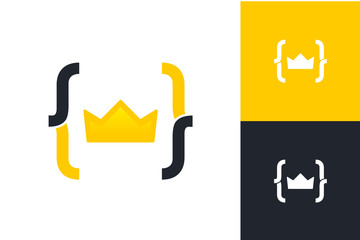 Crown Code Logo Inspirations Template