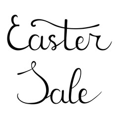 Easter Sale Hand Drawn Calligraphy Lettering. For Discount, Flyer, Brochure. Vector illustration for Your Design, Web.