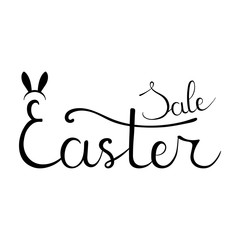 Easter Sale Hand Drawn Calligraphy Lettering. For Discount, Flyer, Brochure. Vector illustration for Your Design, Web.