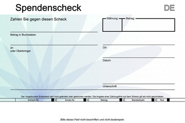 Spendenscheck 120