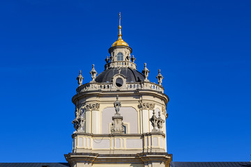 View of Lviv Greek Catholic Archbishop's Cathedral of Saint George (Ukr: Sobor sviatoho Yura, 1760)...