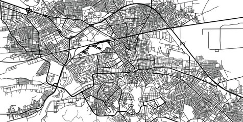 Fototapeta na wymiar Urban vector city map of Eskisehir, Turkey