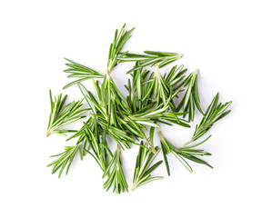 Fototapeta premium Rosemary isolated on white background, Top view.