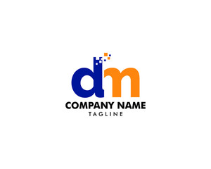 Initial Letter DM Logo Template Design