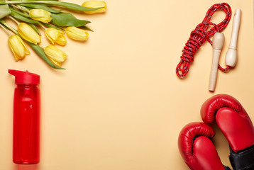 Female fitness background.