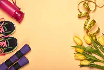 Female fitness background.