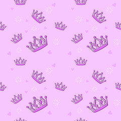 Obraz premium seamless pattern with crowns