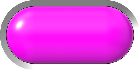 Fototapeta premium Web button 3d - purple glossy realistic with metal frame, easy to expand