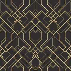 Abstract art deco seamless pattern. Vector modern geometric tiles pattern