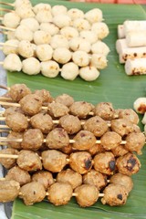 grilled meatballs is delicious at street food