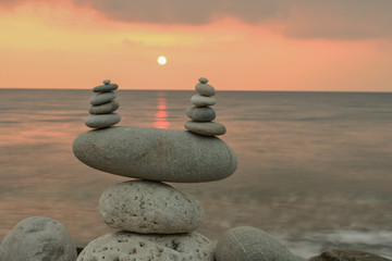 sea, vacation, summer, season, sun and peaceful concept