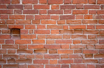 Obraz premium grunge texture red brick wall urban background. abstract old backdrop retro vintage wallpaper