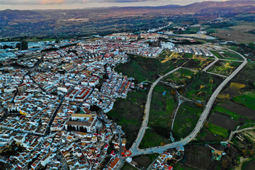 Ronda in Spanien Luftbilder - Puente Nuevo, Plaza de Toros de Ronda und Sehenswürdigkeiten von Ronda