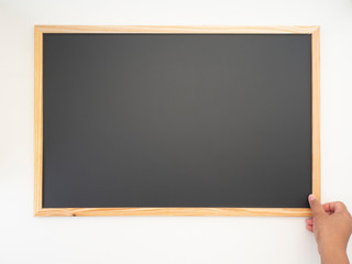 Blackboard, wooden frame, empty space for design