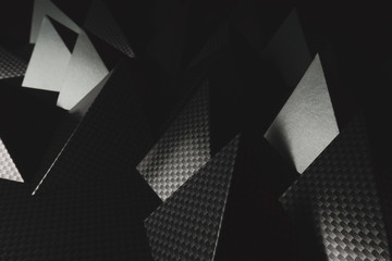 Dark pyramids textured, abstract background