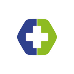 Medical and healthcare logo design vector template