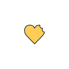 Naklejka na ściany i meble Broken heart Icon Design. Lifestyle icon vector design