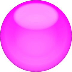 Web button 3d - purple glossy sphere, isolated