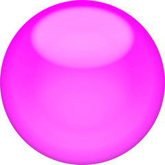 Web button 3d - purple glossy sphere, isolated