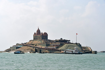 Cape Comorin (Kanyakumari), India, West Bengal (Tamil Nadu). Temple dedicated to Swami Vivekananda,...
