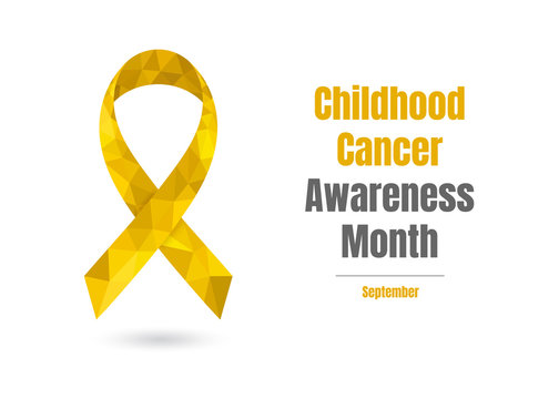 Childhood Cancer Awareness Month golden ribbon web